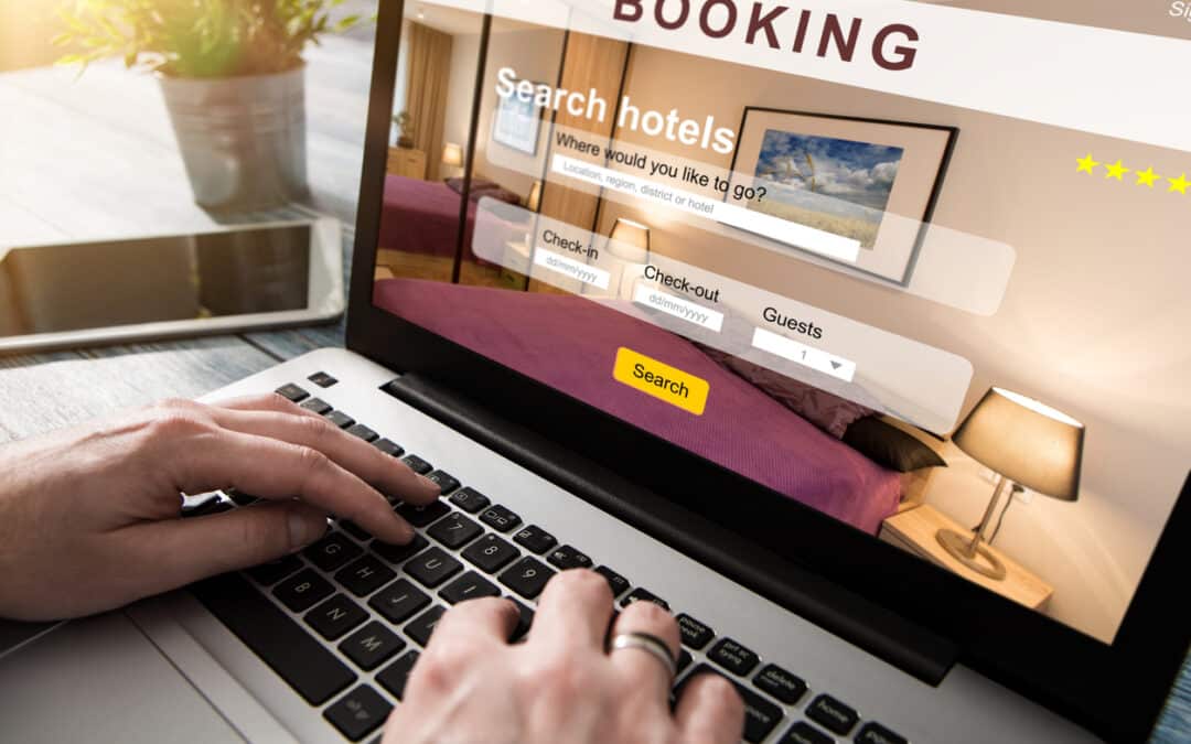 Person Booking a Hotel Through The Website
